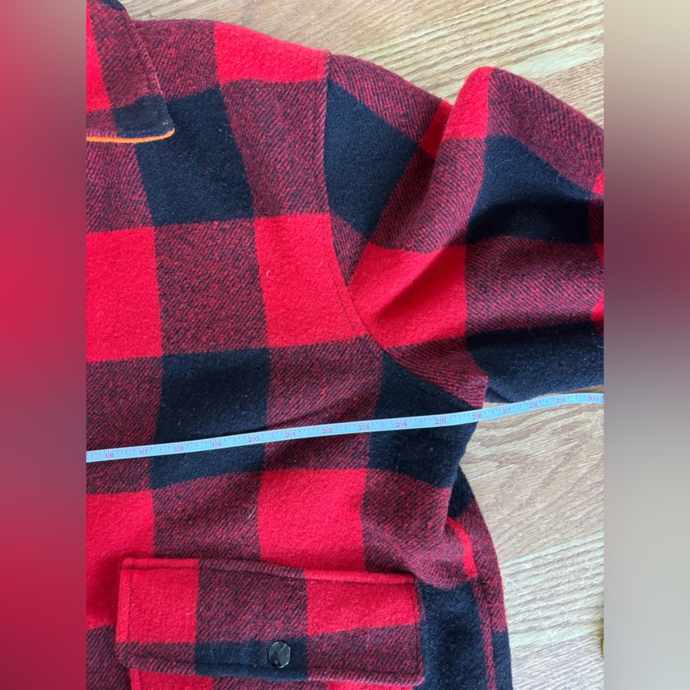 Vintage 70s Woolrich Buffalo Plaid Wool Hunting Jacket Reversible Size XL - Picture 3 of 10